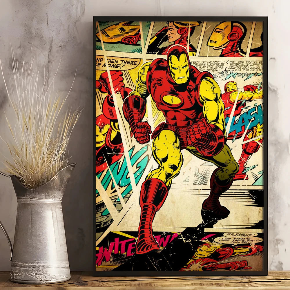 Tableau Iron man Pop Art Armure