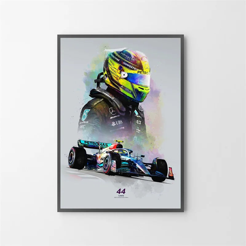 Tableau F1 Voiture Multicolore