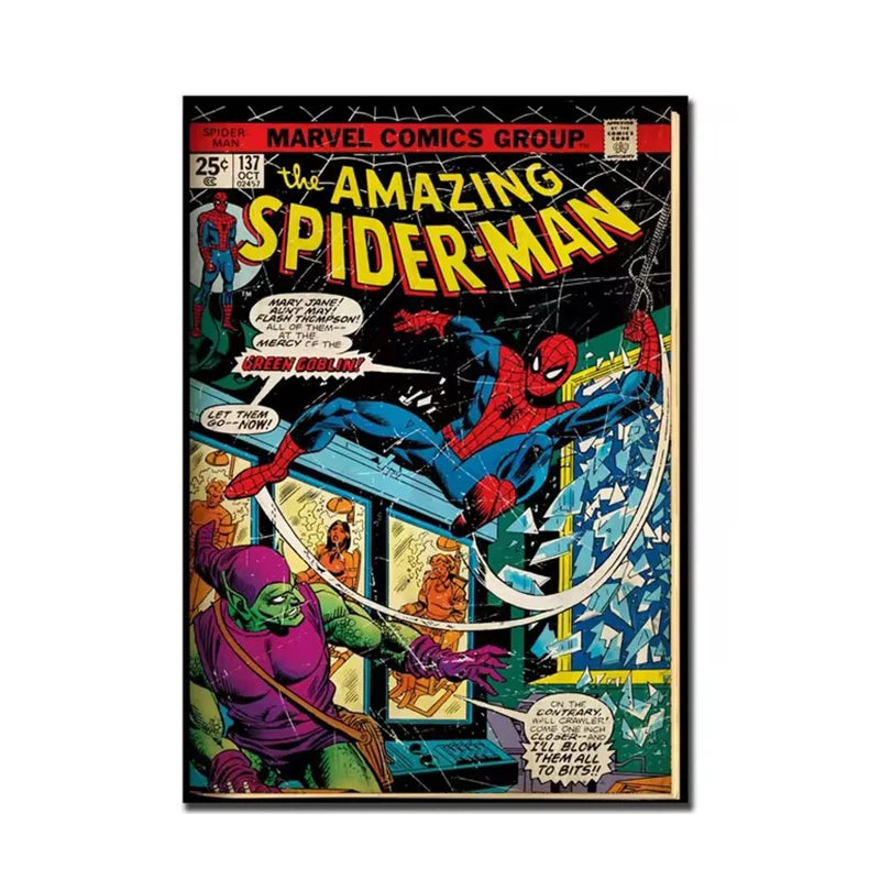 Tableau Spiderman Vintage Film