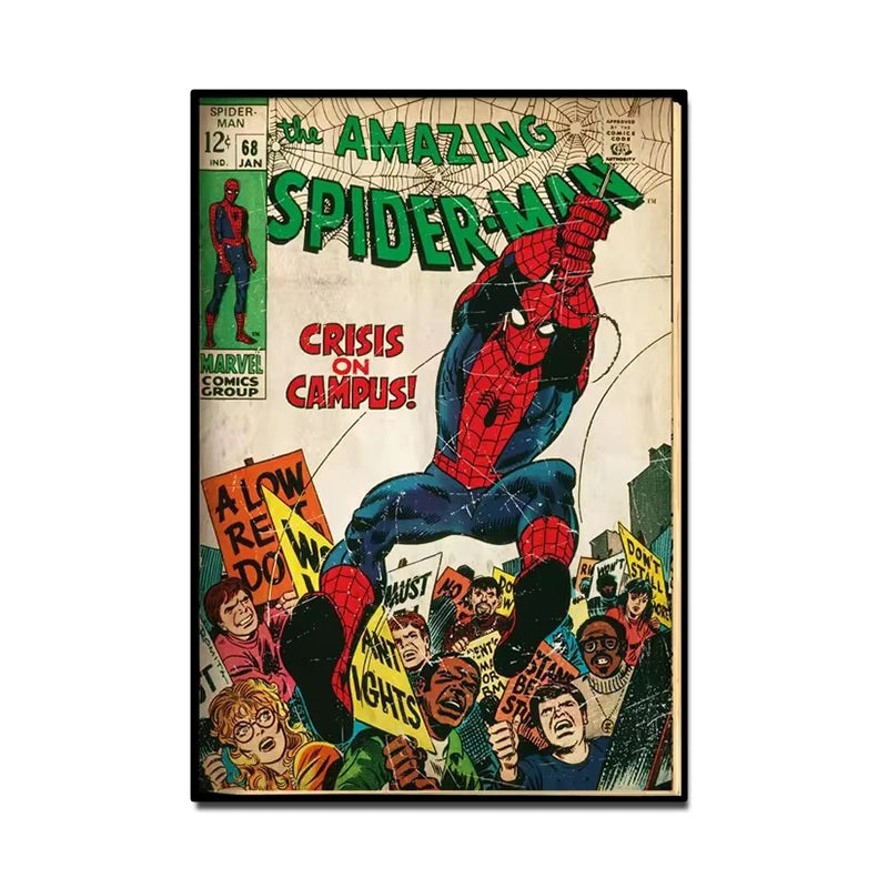 Tableau Spiderman Marvel Rétro