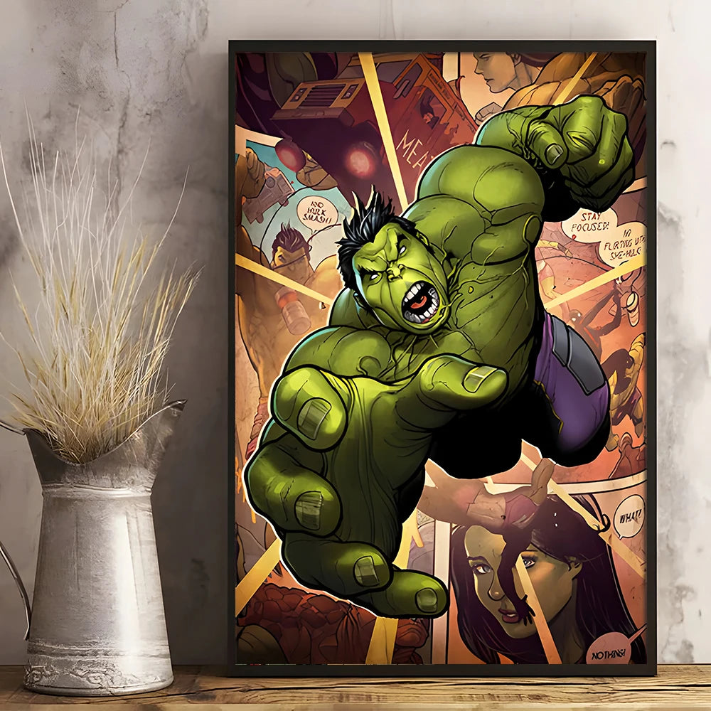 Tableau Hulk vert Marvel