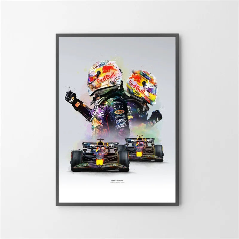 Tableau Casque de Formule 1 Coloré