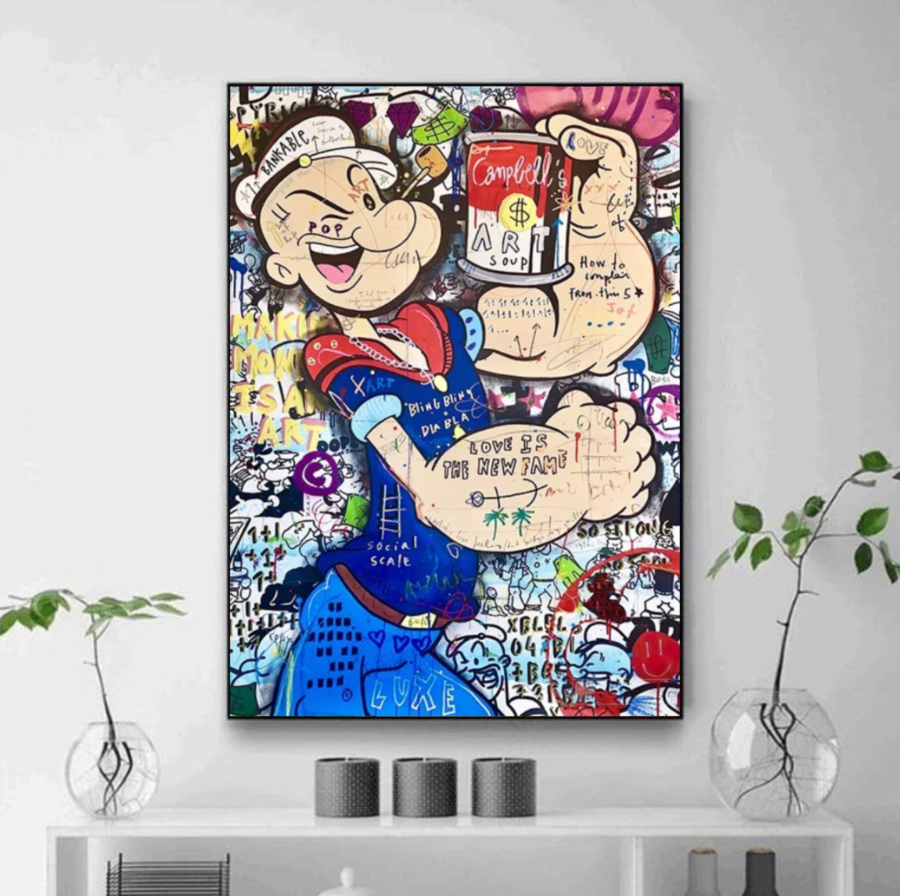 Tableau Popeye Disney Coloré
