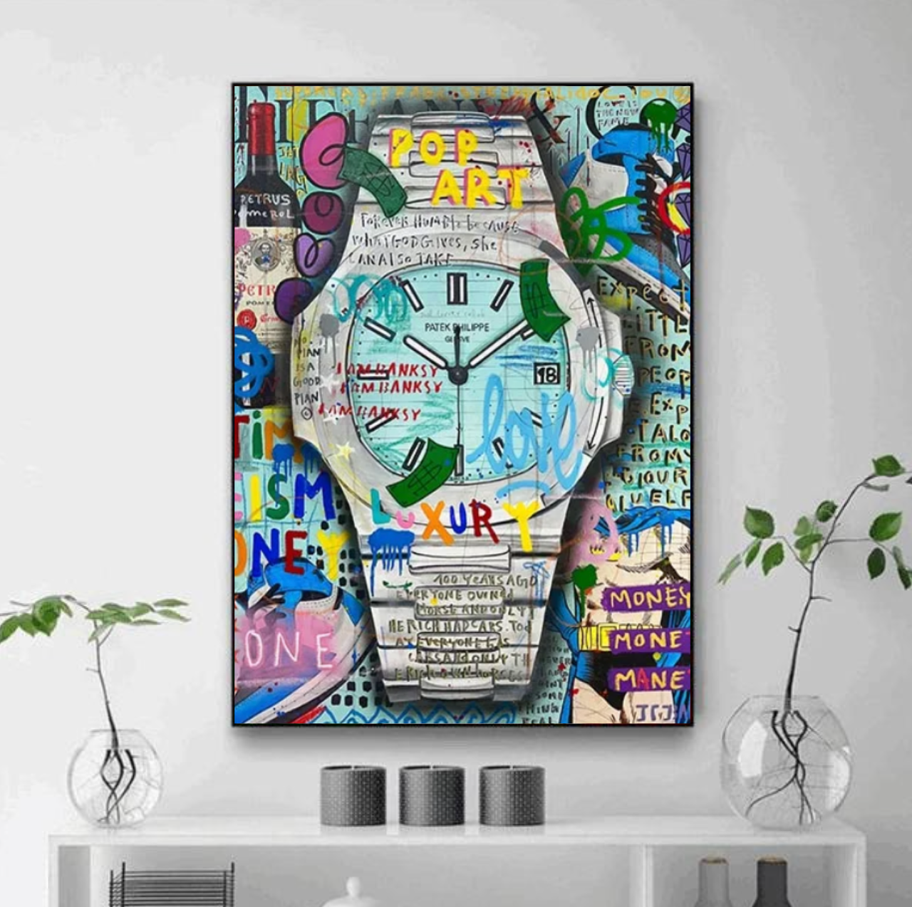 Tableau Patek Phillip Montre Coloré