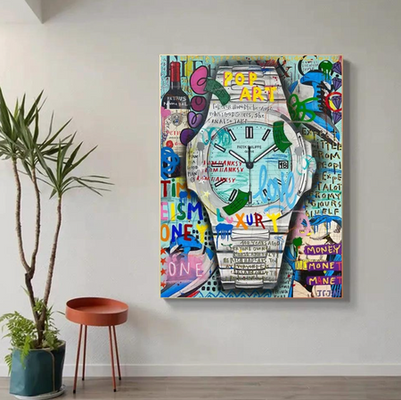 Tableau Patek Phillip Montre Coloré