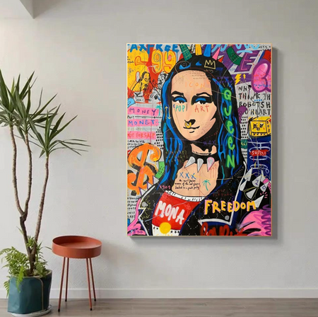 Tableau Mona Lisa Coloré Moderne