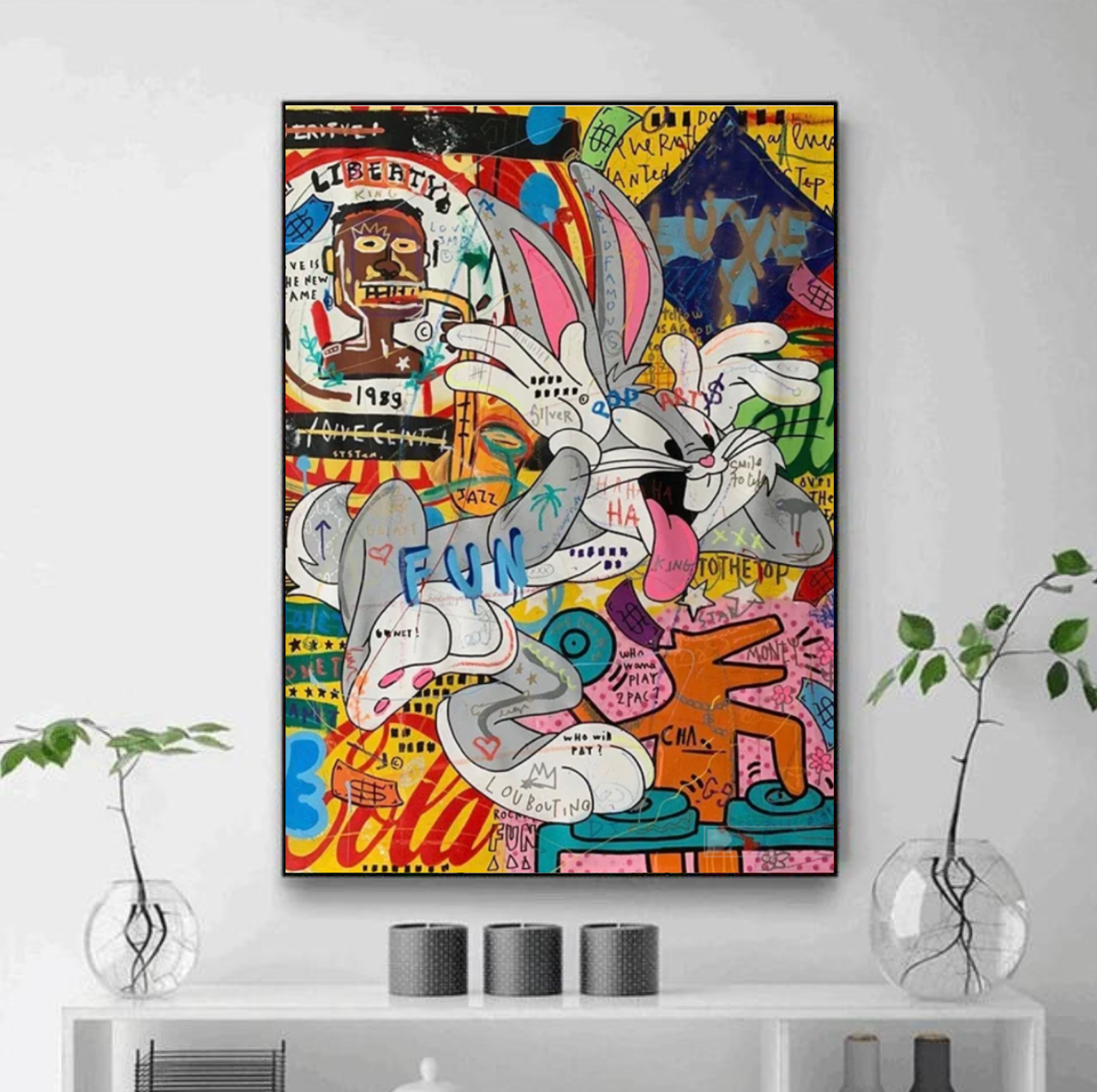 Tableau Lapin Street Art