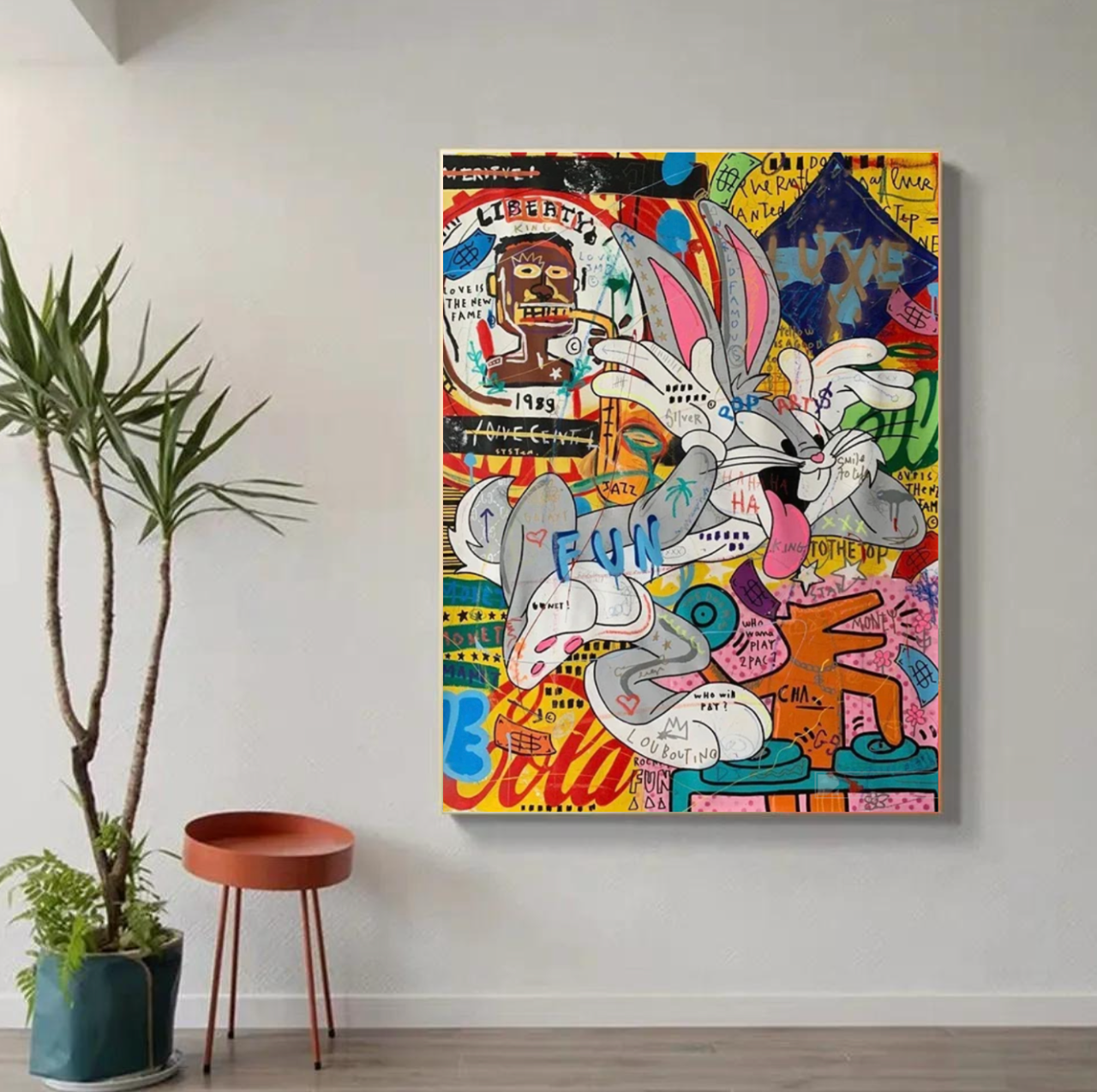 Tableau Lapin Street Art