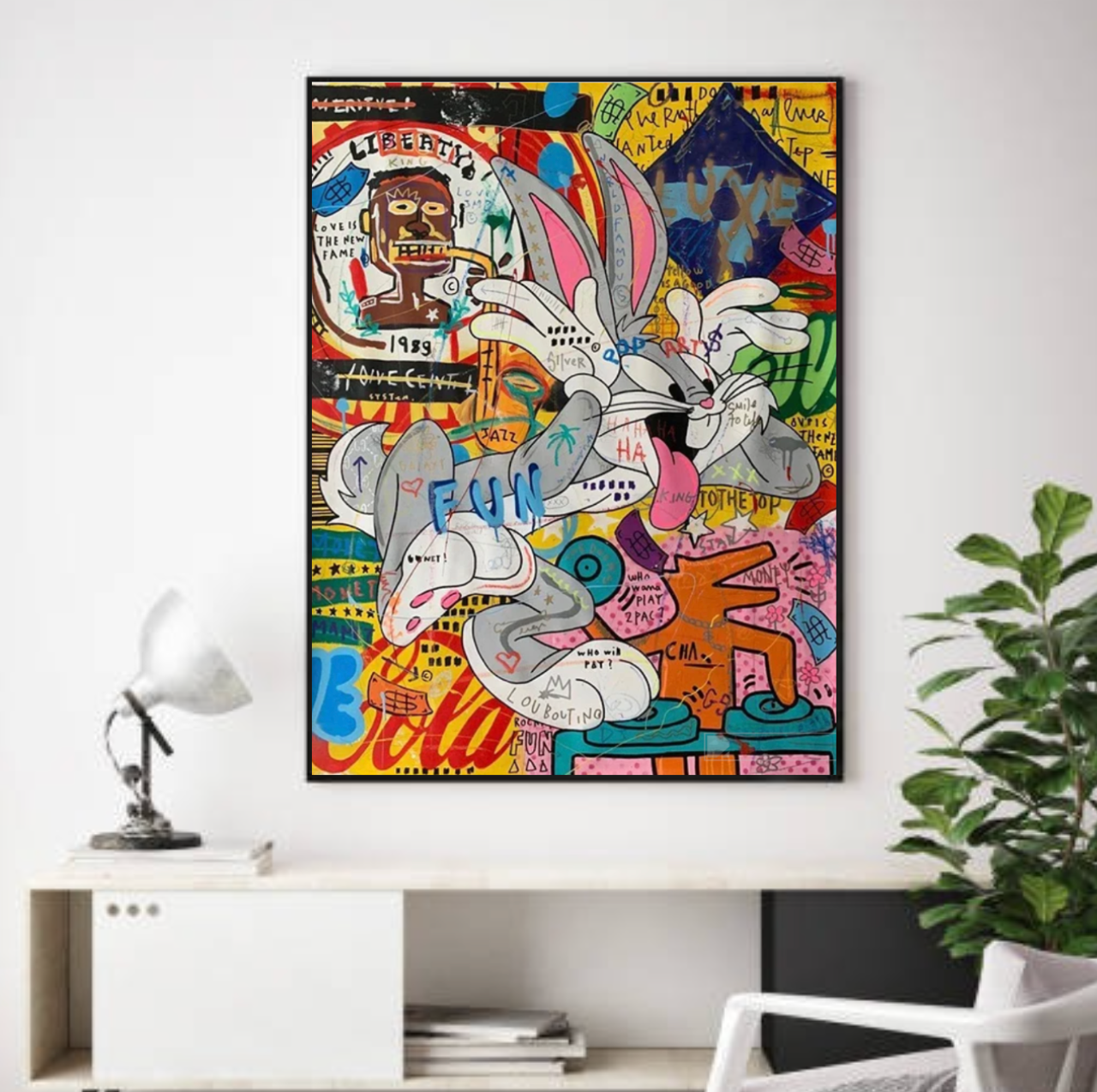 Tableau Lapin Street Art