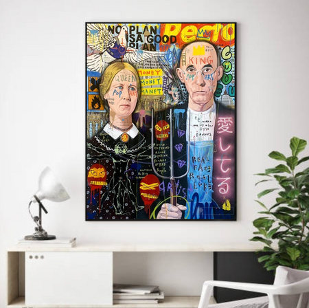 Tableau Homme et Femme Coloré