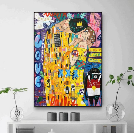 Tableau Gustave Klimt Moderne Jaune