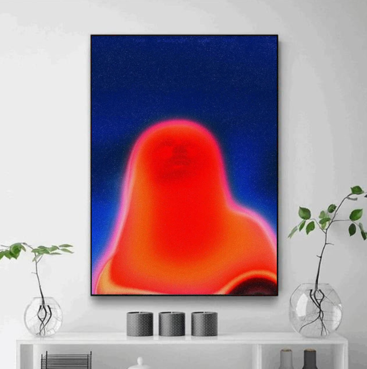 Tableau Energie Rouge et bleu Dégradé