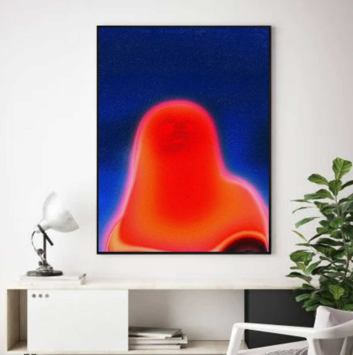 Tableau Energie Rouge et bleu Dégradé