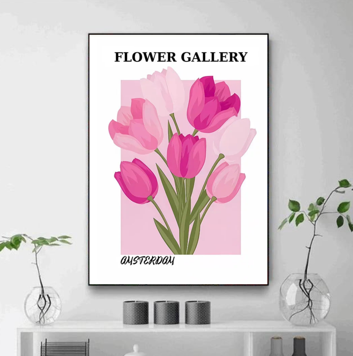 Tableau Bouquet de Rose Moderne