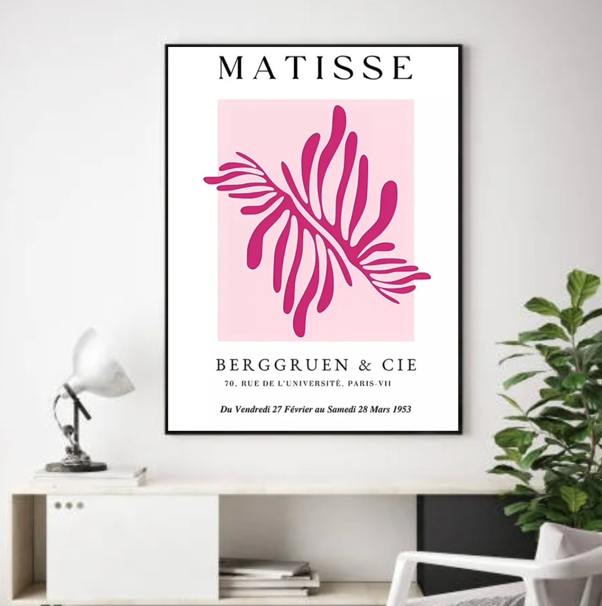 Tableau Rose Fleur Moderne