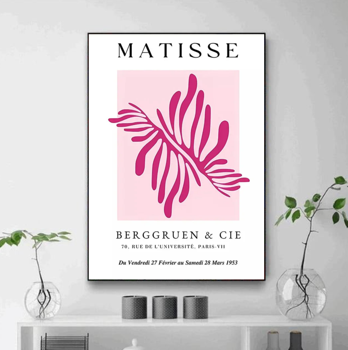Tableau Rose Fleur Moderne