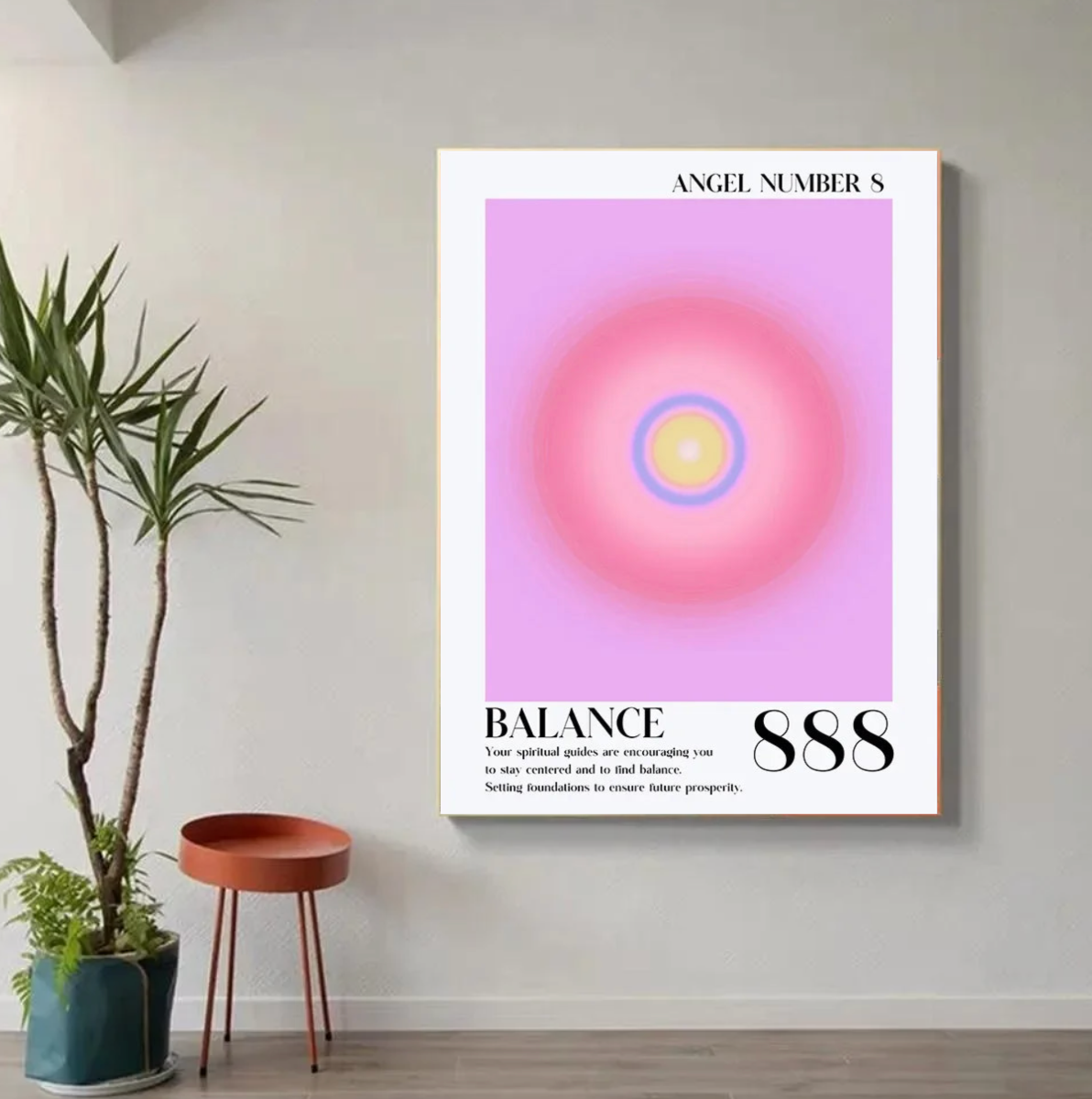 Tableau Rose Dégradé Rond