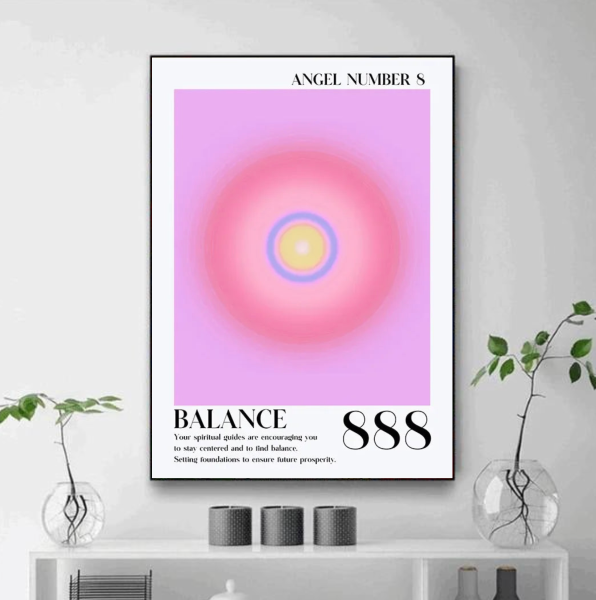 Tableau Rose Dégradé Rond