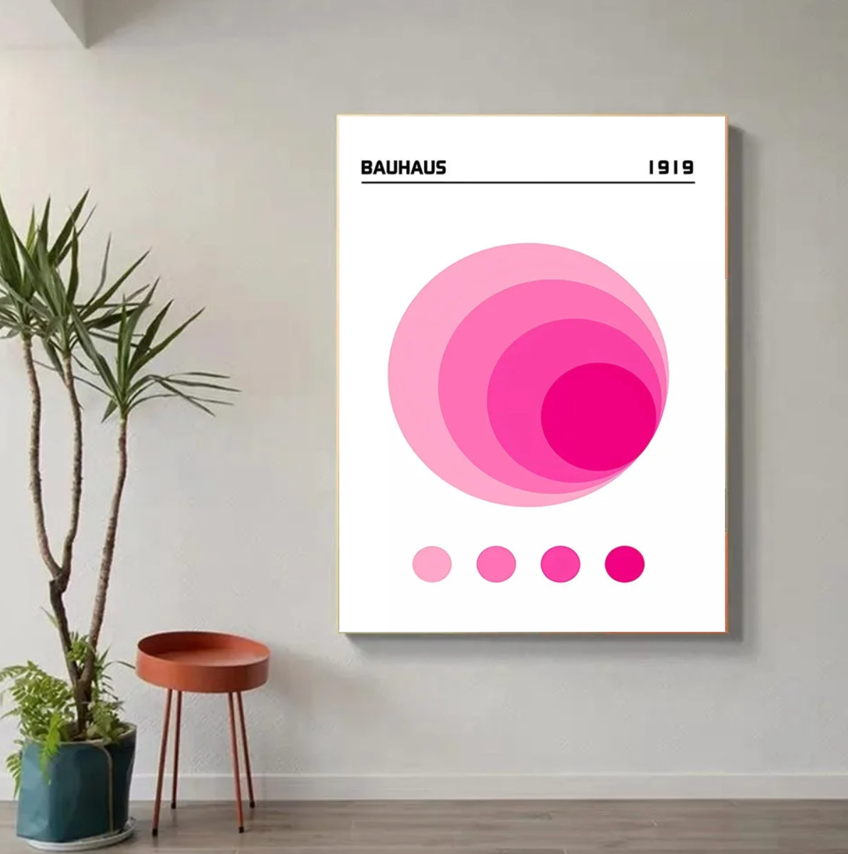 Tableau Formes Rose Rond