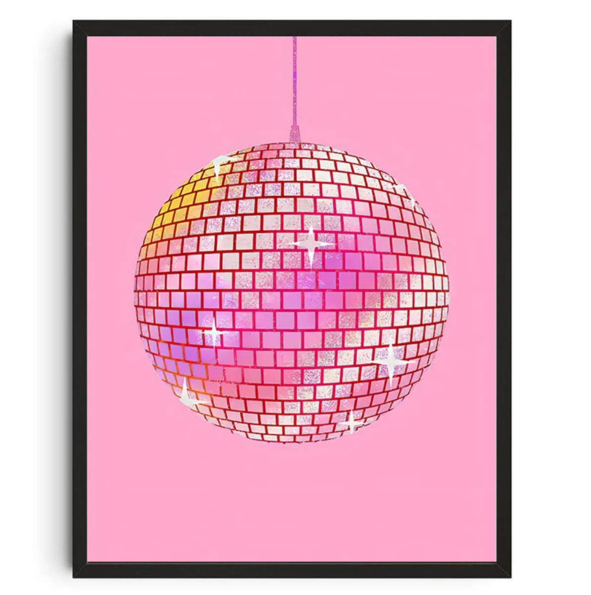 Tableau Boule Disco Rose