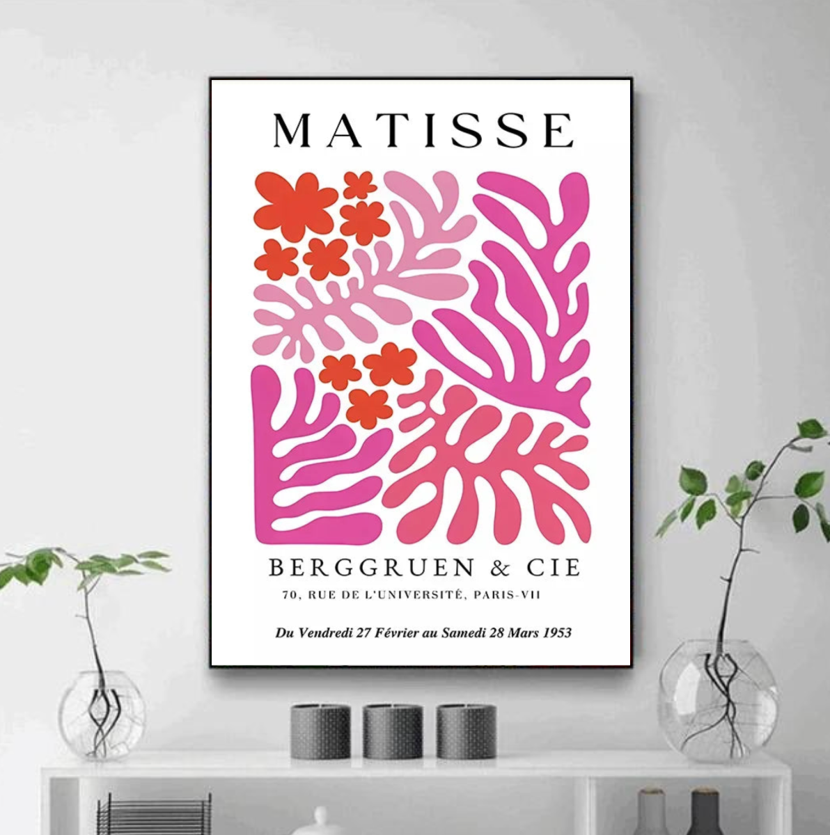 Tableau Matisse Fleurs Roses