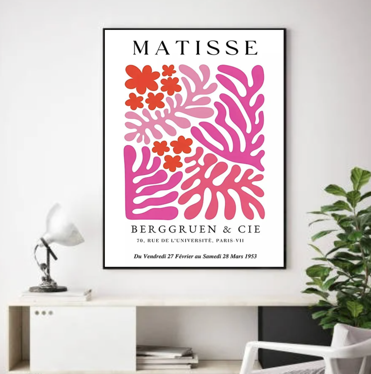 Tableau Matisse Fleurs Roses