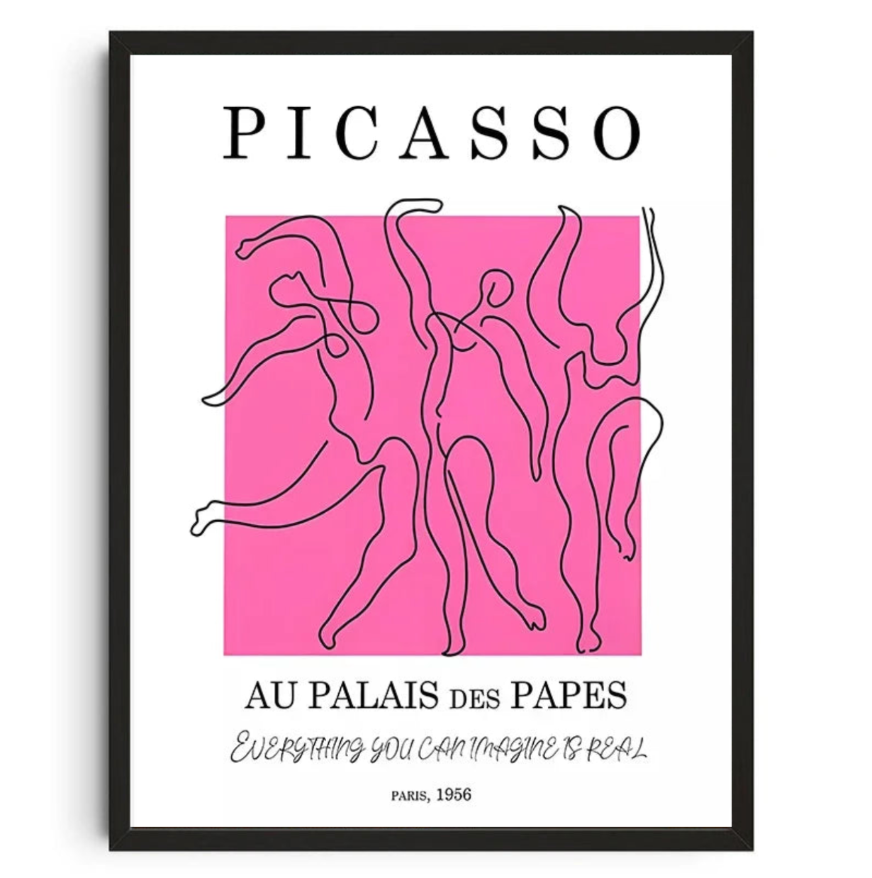 Tableau Rose Moderne Femme Miniamliste