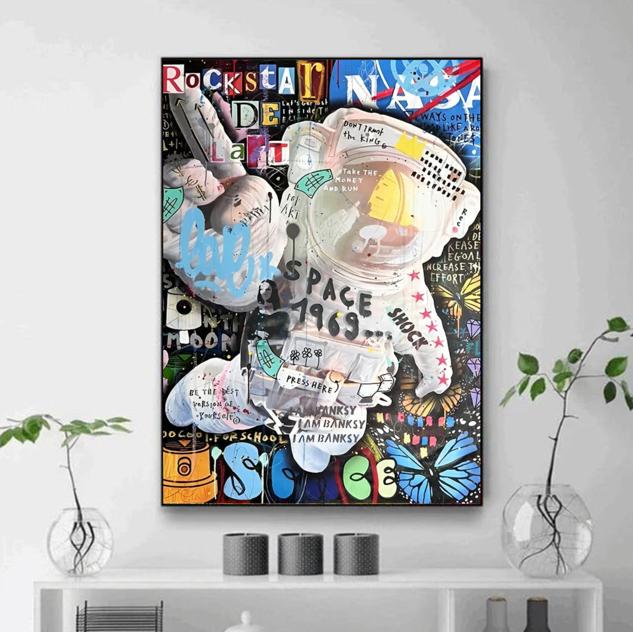 Tableau Astronaute Déco Coloré