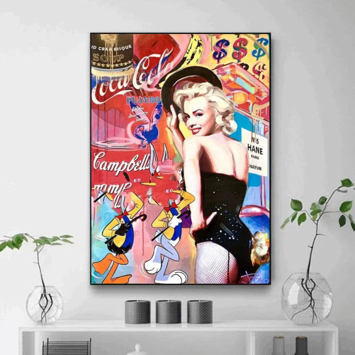 Tableau Maryline Monroe Collage Pop Art
