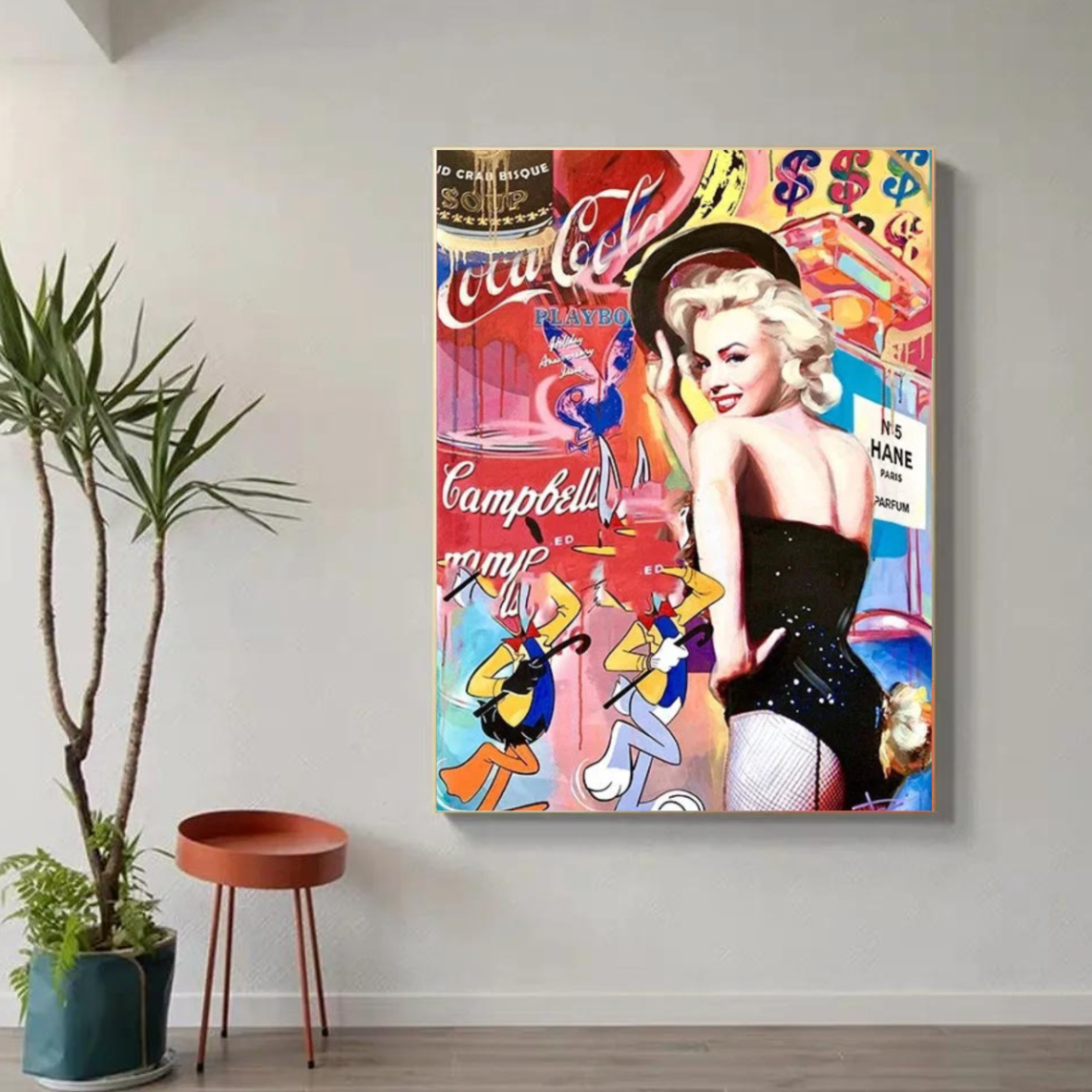 Tableau Maryline Monroe Collage Pop Art