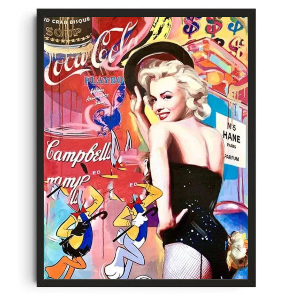 Tableau Maryline Monroe Collage Pop Art