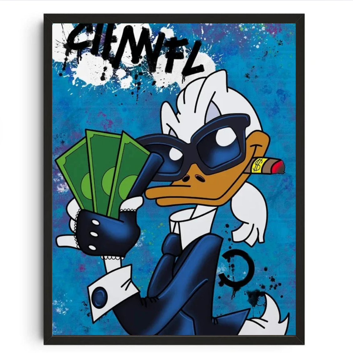 Tableau Donald Duck Graffiti Billets