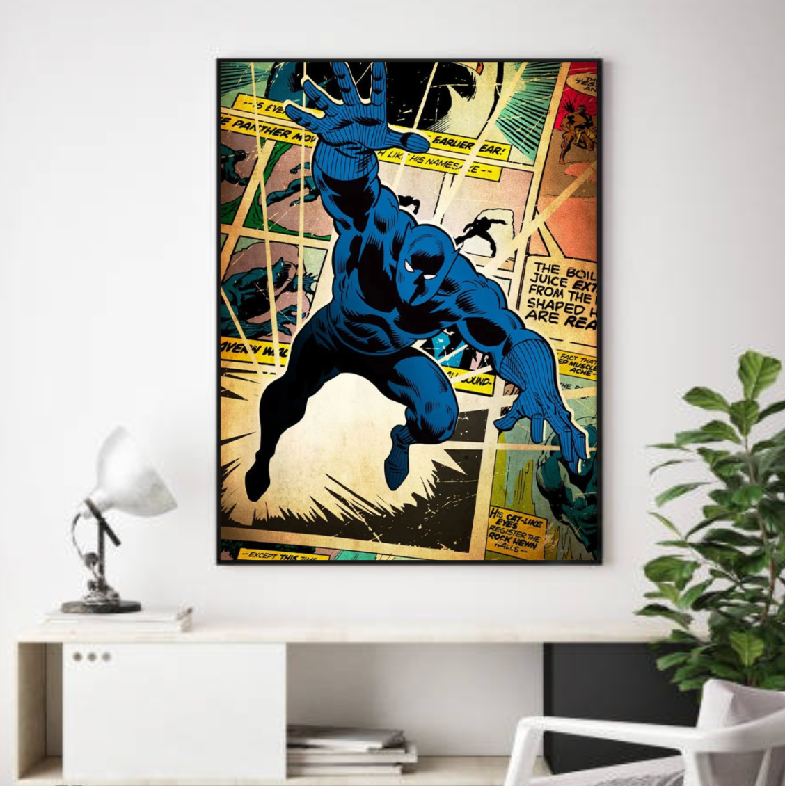Tableau Black Panther Rétro marvel