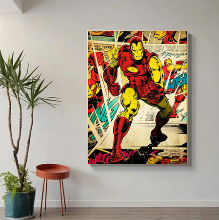 Tableau Iron man Pop Art Armure