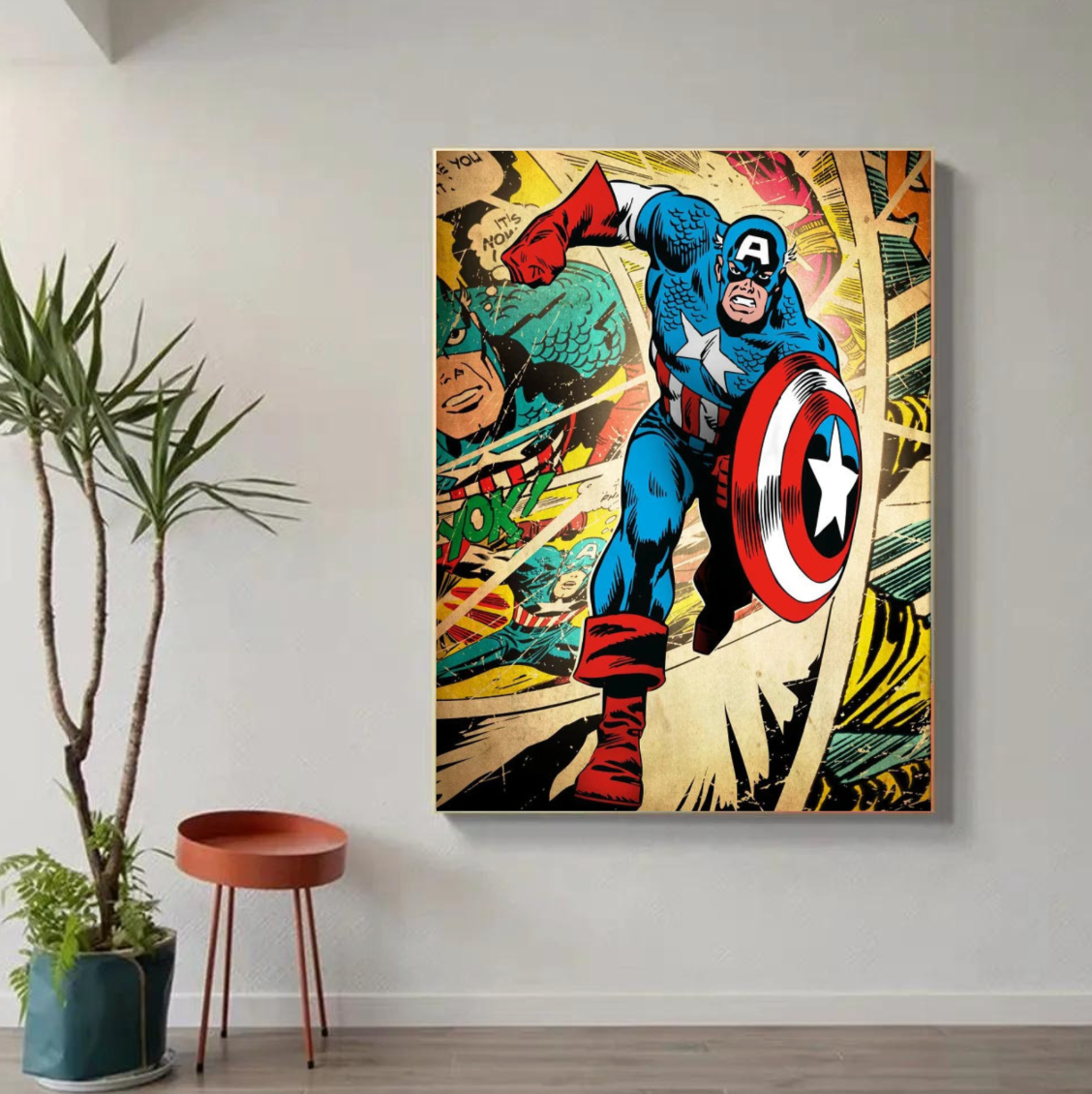 Tableau Capitaine América  Marvel Bleu