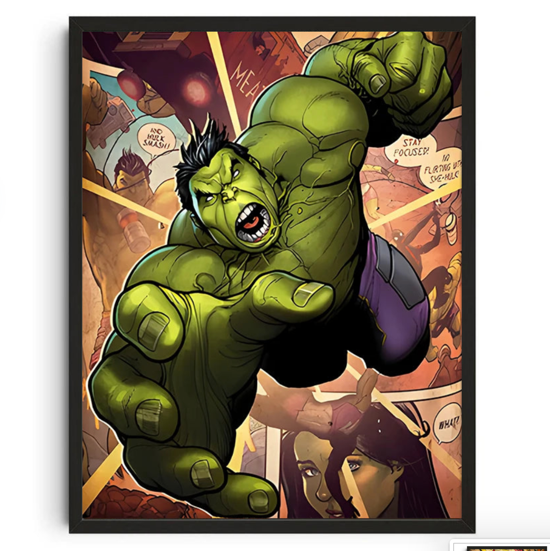 Tableau Hulk vert Marvel