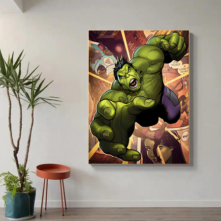 Tableau Hulk vert Marvel
