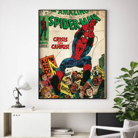 Tableau Spiderman Marvel Rétro