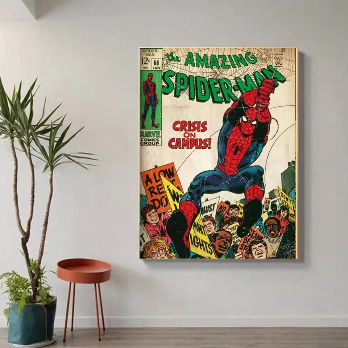 Tableau Spiderman Marvel Rétro