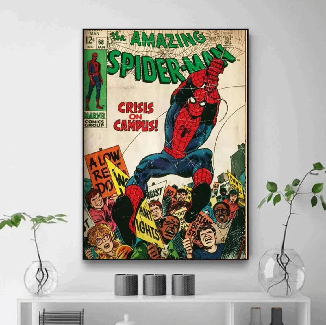 Tableau Spiderman Marvel Rétro