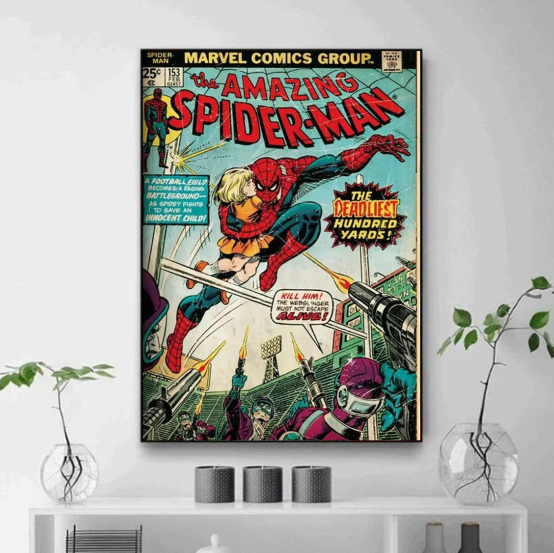 Tableau Spiderman Film Rétro