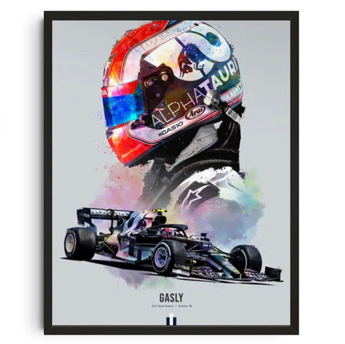 Tableau Pierre Gasly Formule 1 Coloré