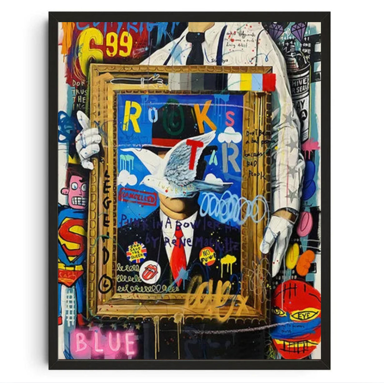 Tableau Cravate Street Art Homme