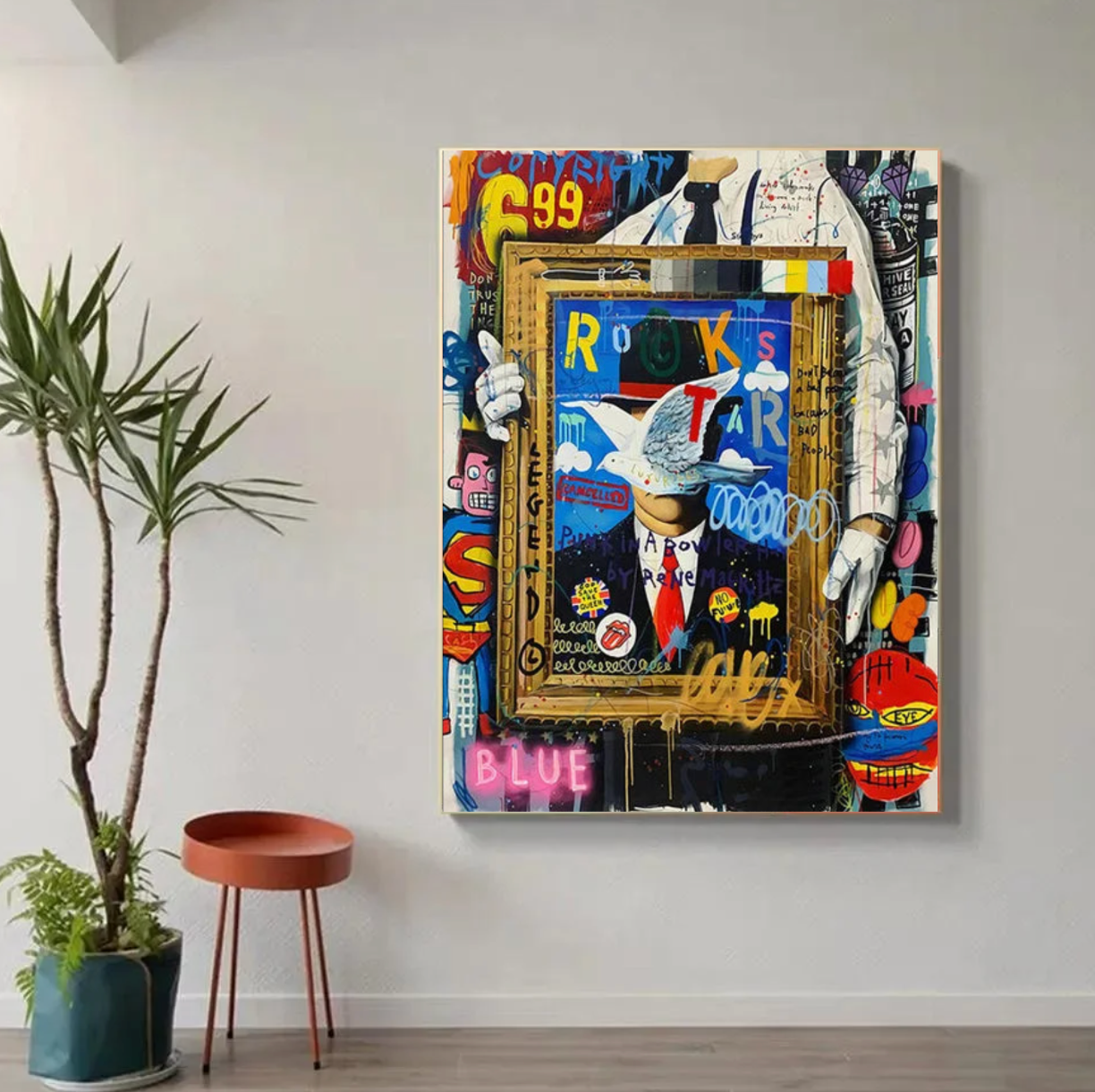 Tableau Cravate Street Art Homme