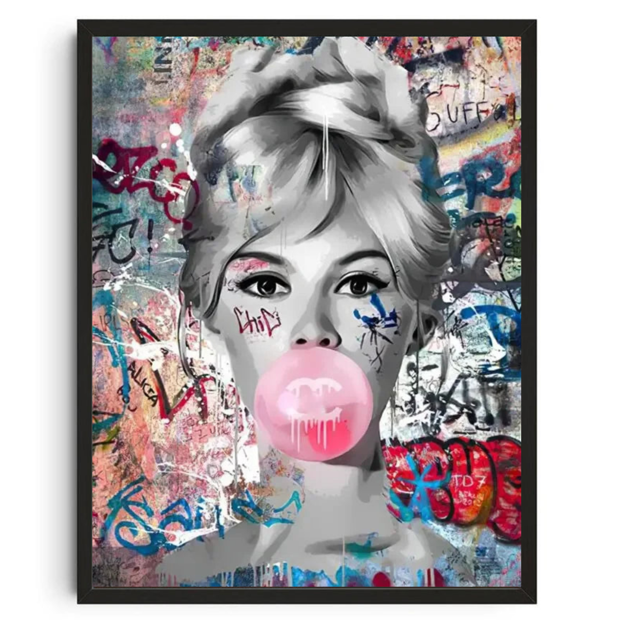 Tableau Audrey Hepburn Pop Art Rose