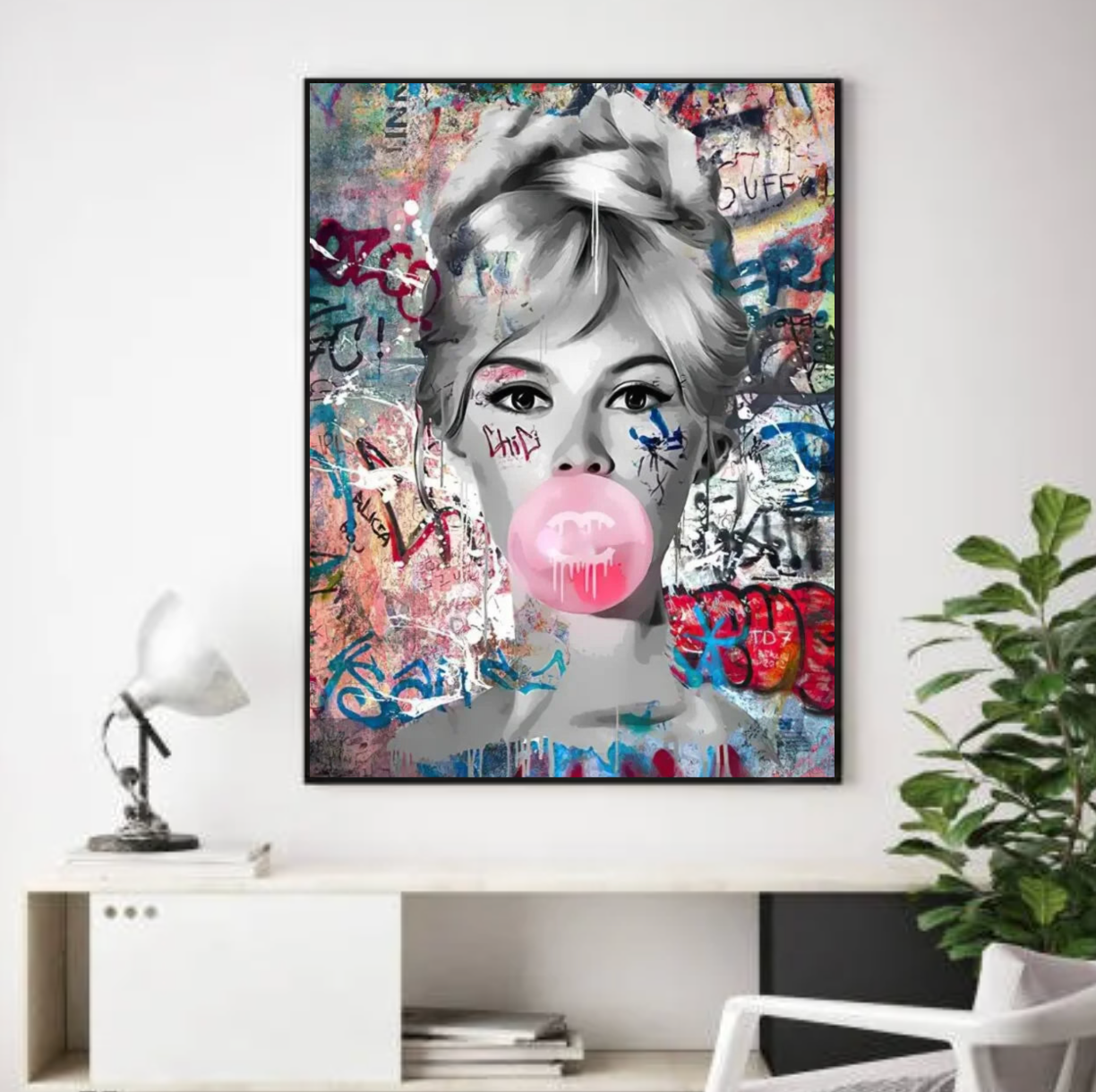 Tableau Audrey Hepburn Pop Art Rose