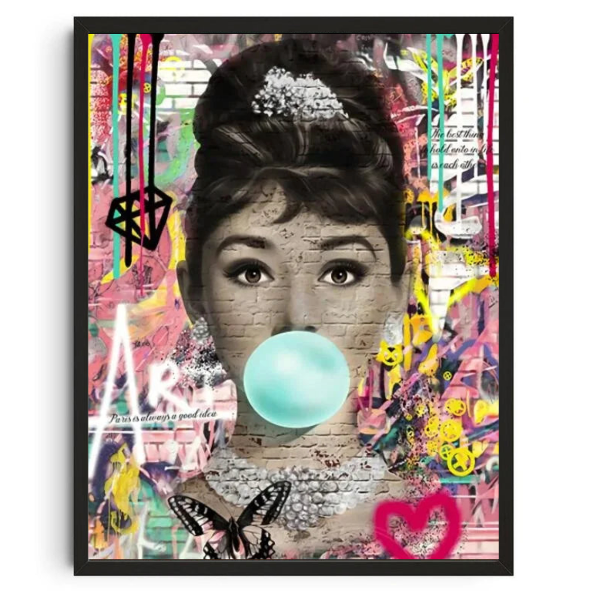 Tableau Audrey Hepburn Graffiti