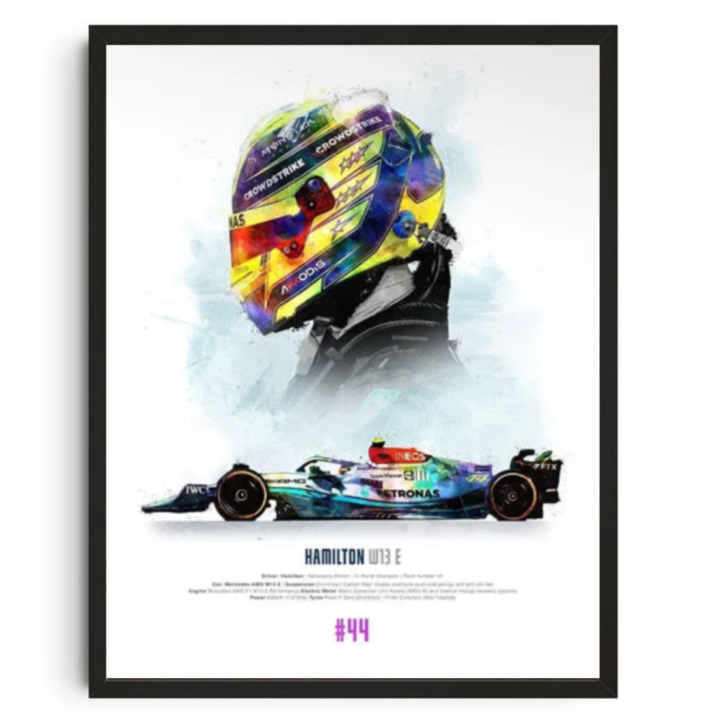 Tableau deco voiture f1 Jaune