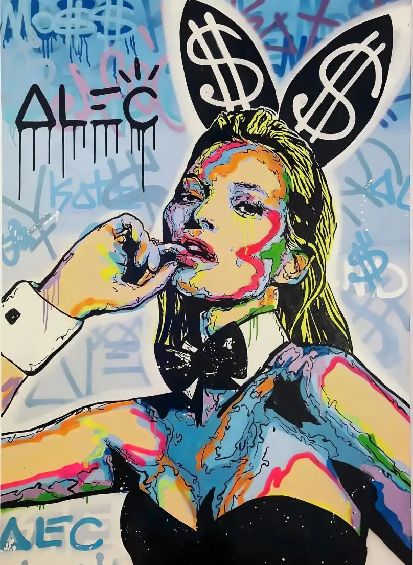 Tableau Kate Moss pop Art Miss