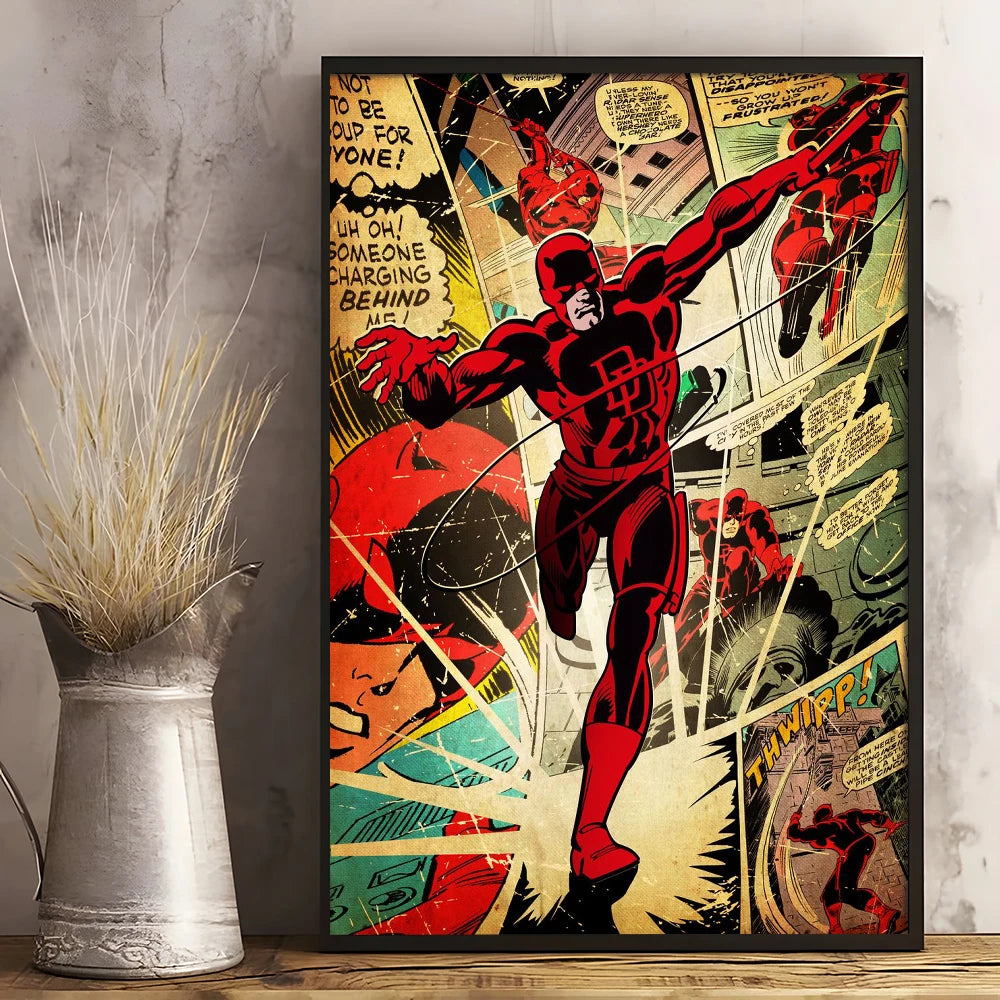 Tableau Dardevil Rétro Marvel